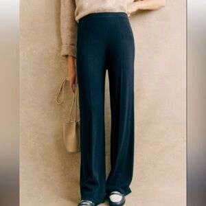 Sezane Matthew Trousers Navy Blue - Size L